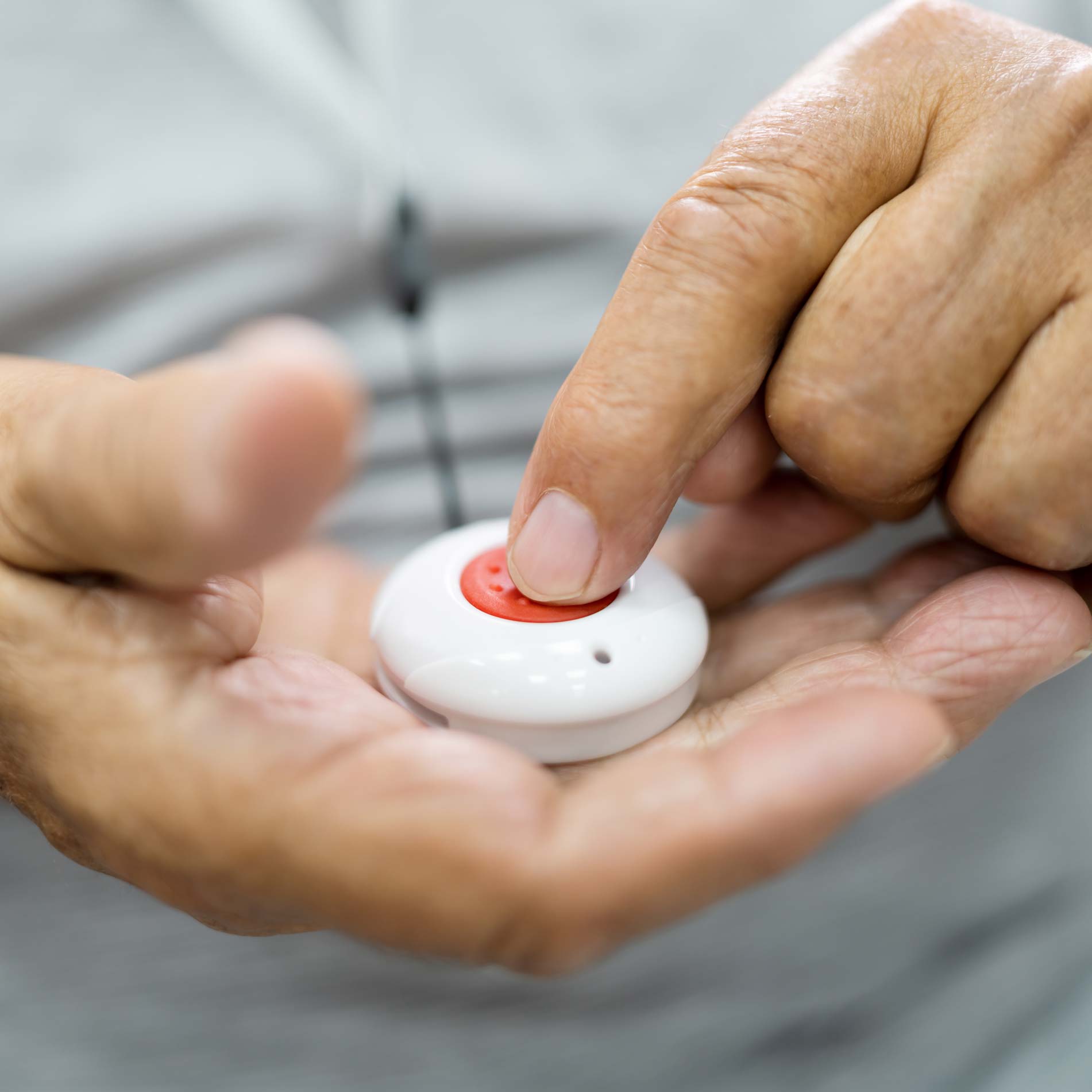 An emergency call button available to Desert Springs residents