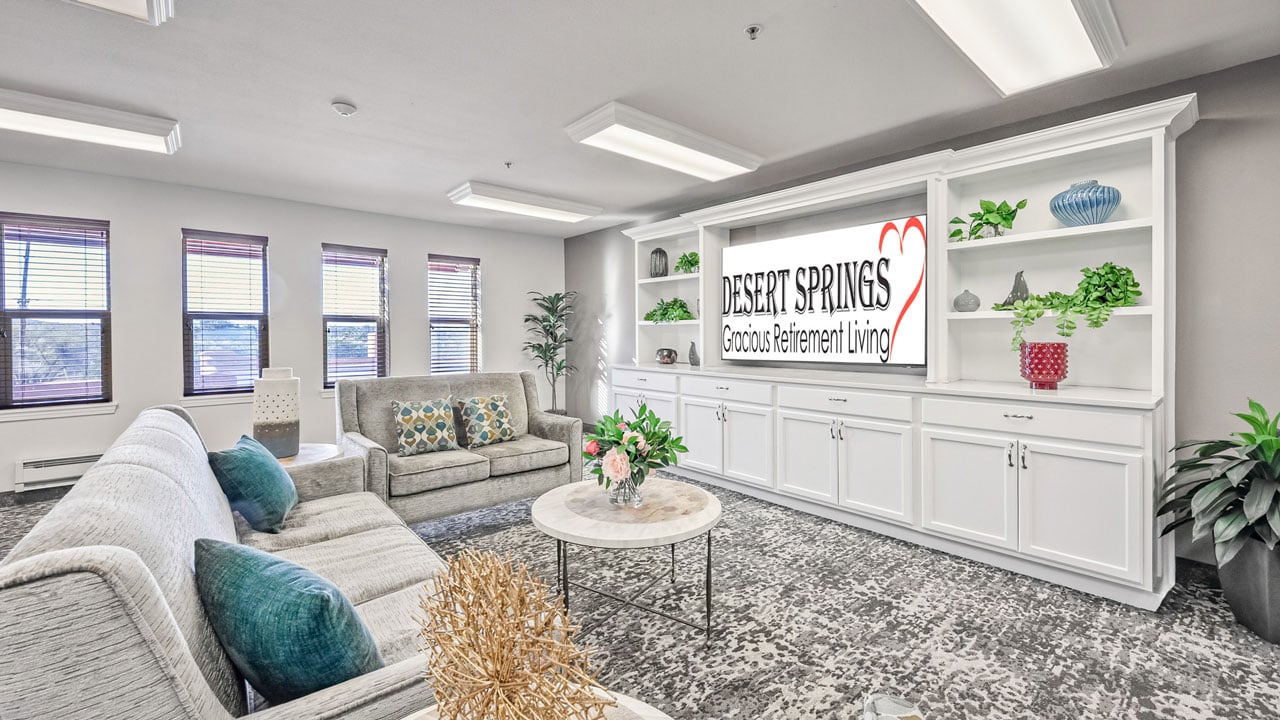 The TV lounge at Desert Springs