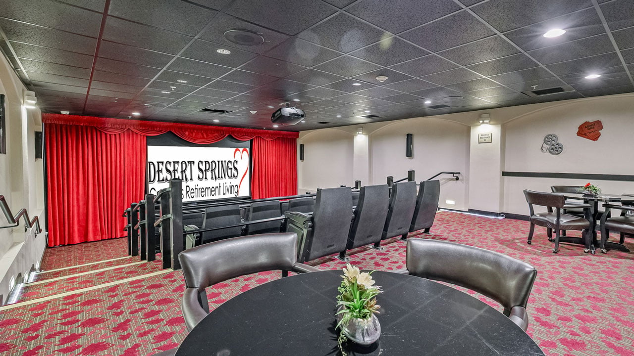 The theater room at Desert Springs