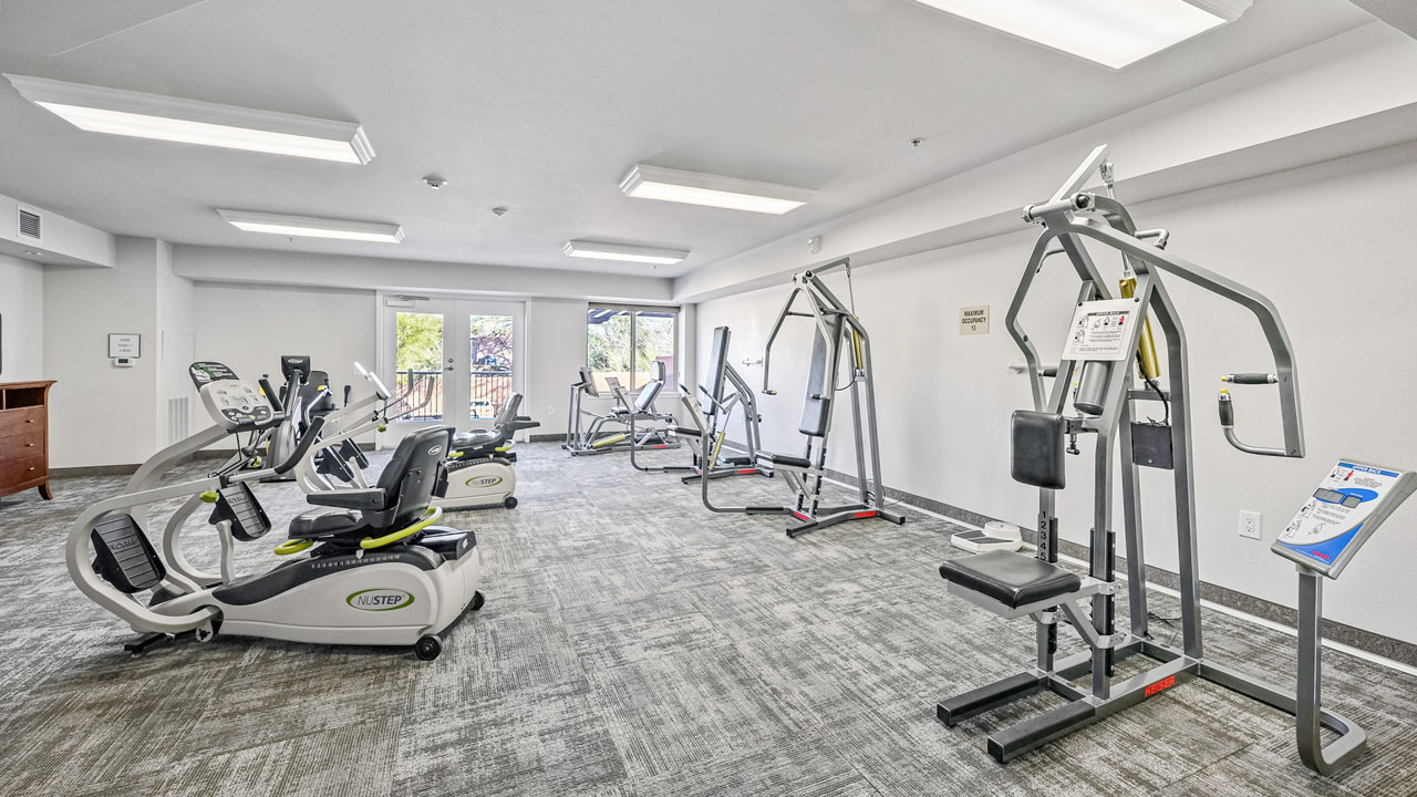 The fitness center at Desert Springs