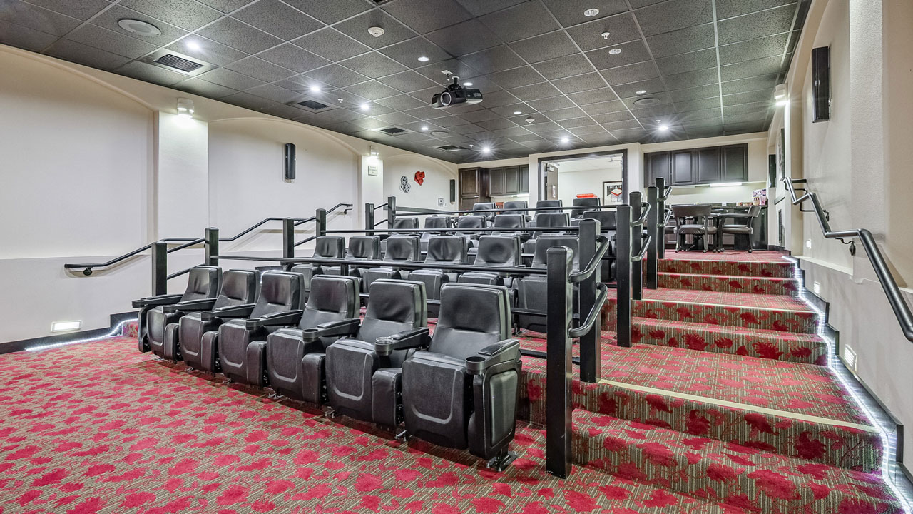 The theater room at Desert Springs