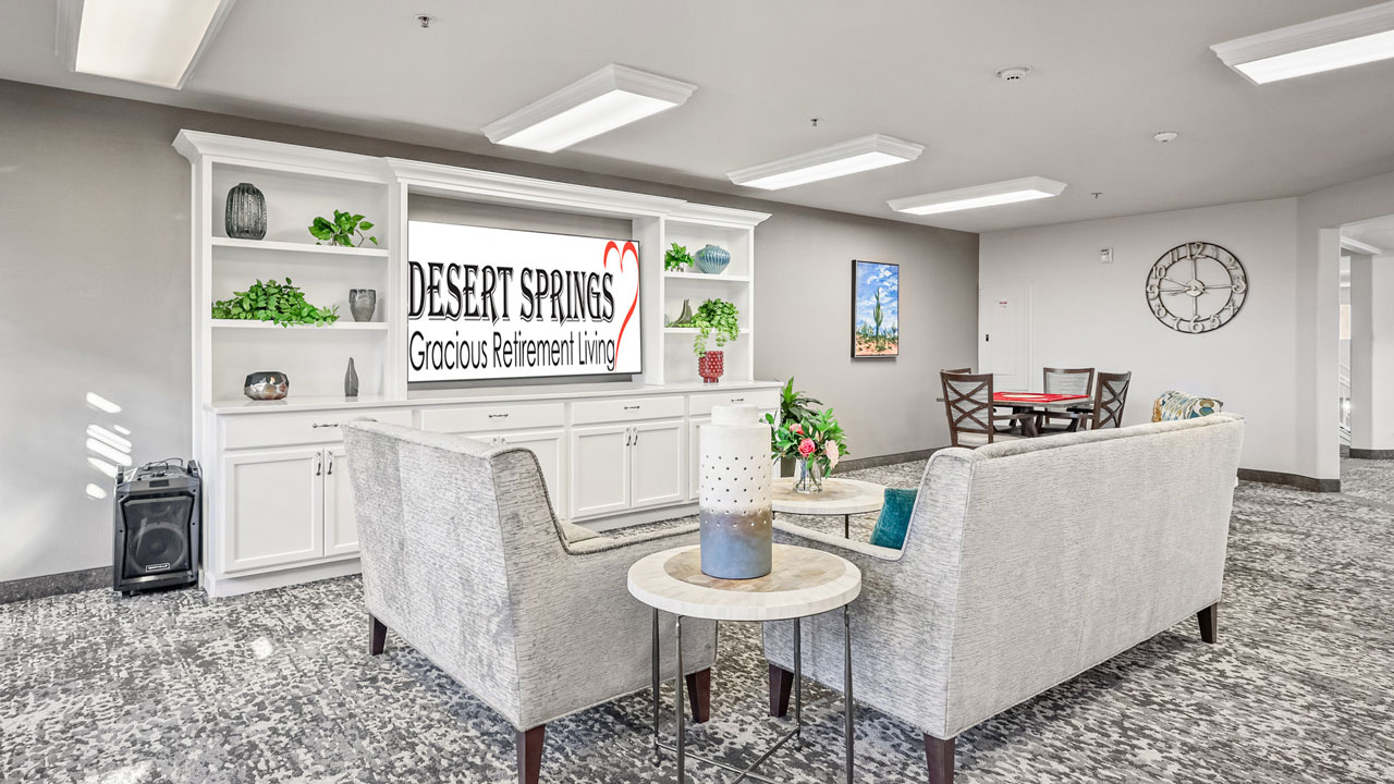 The TV lounge at Desert Springs