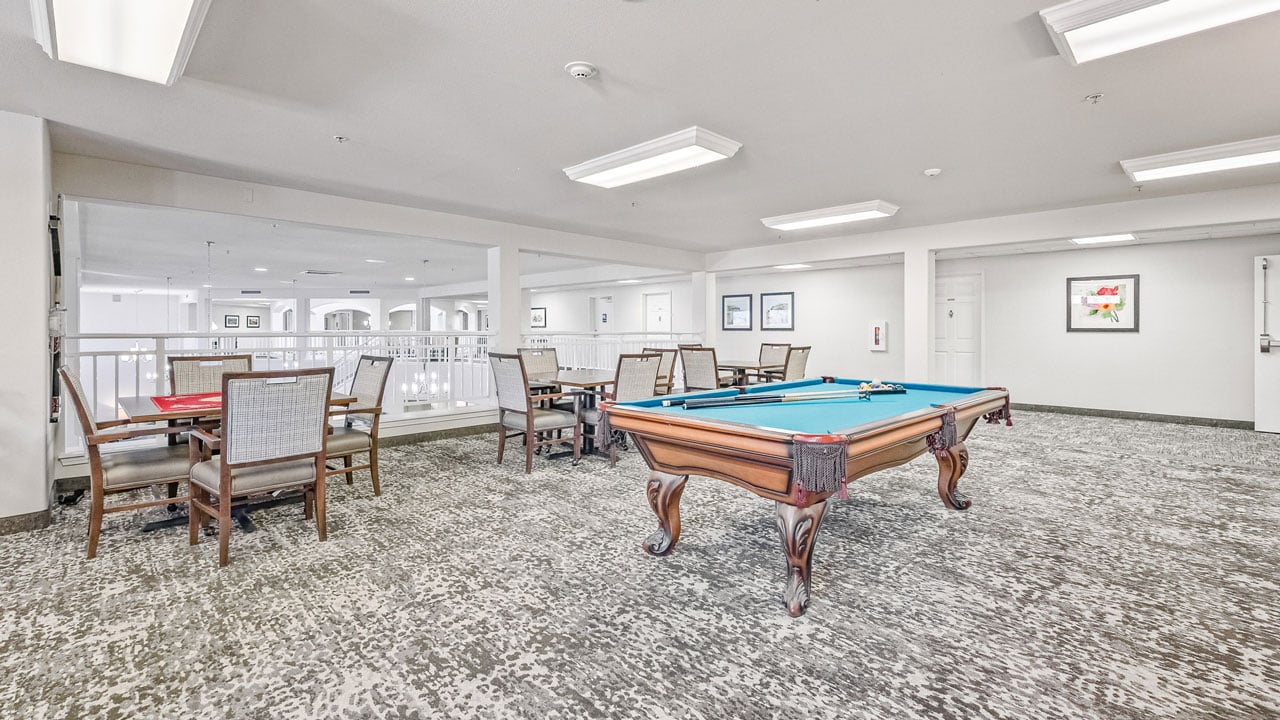 The game room at Desert Springs